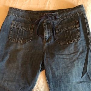 DKNY drawstring Capri jeans